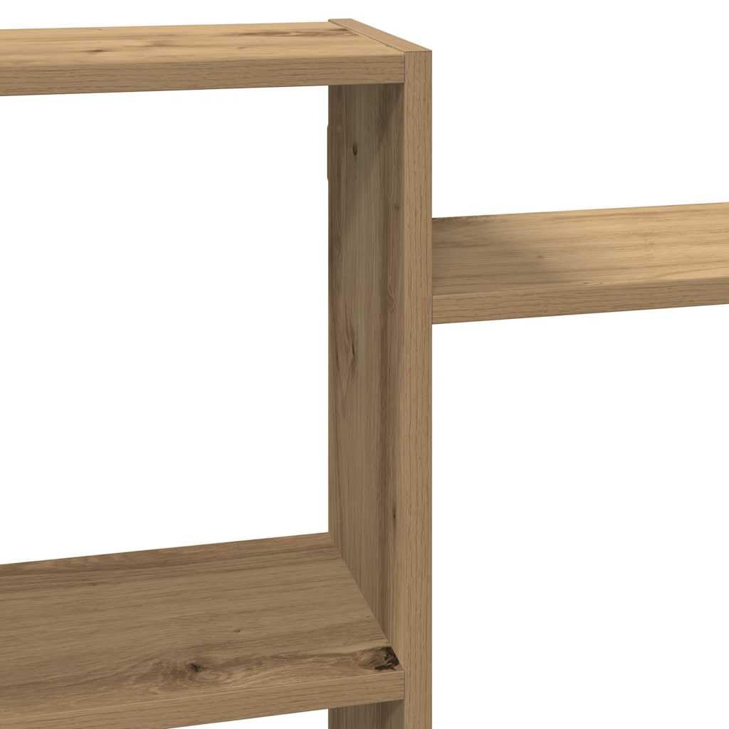 Estantería de pared, 129 x 18 x 42 cm, de roble artesanal, con capacidad de carga resistente de 30 kg, diseño flotante, moderno, para salón, dormitorio, baño, cocina y oficina