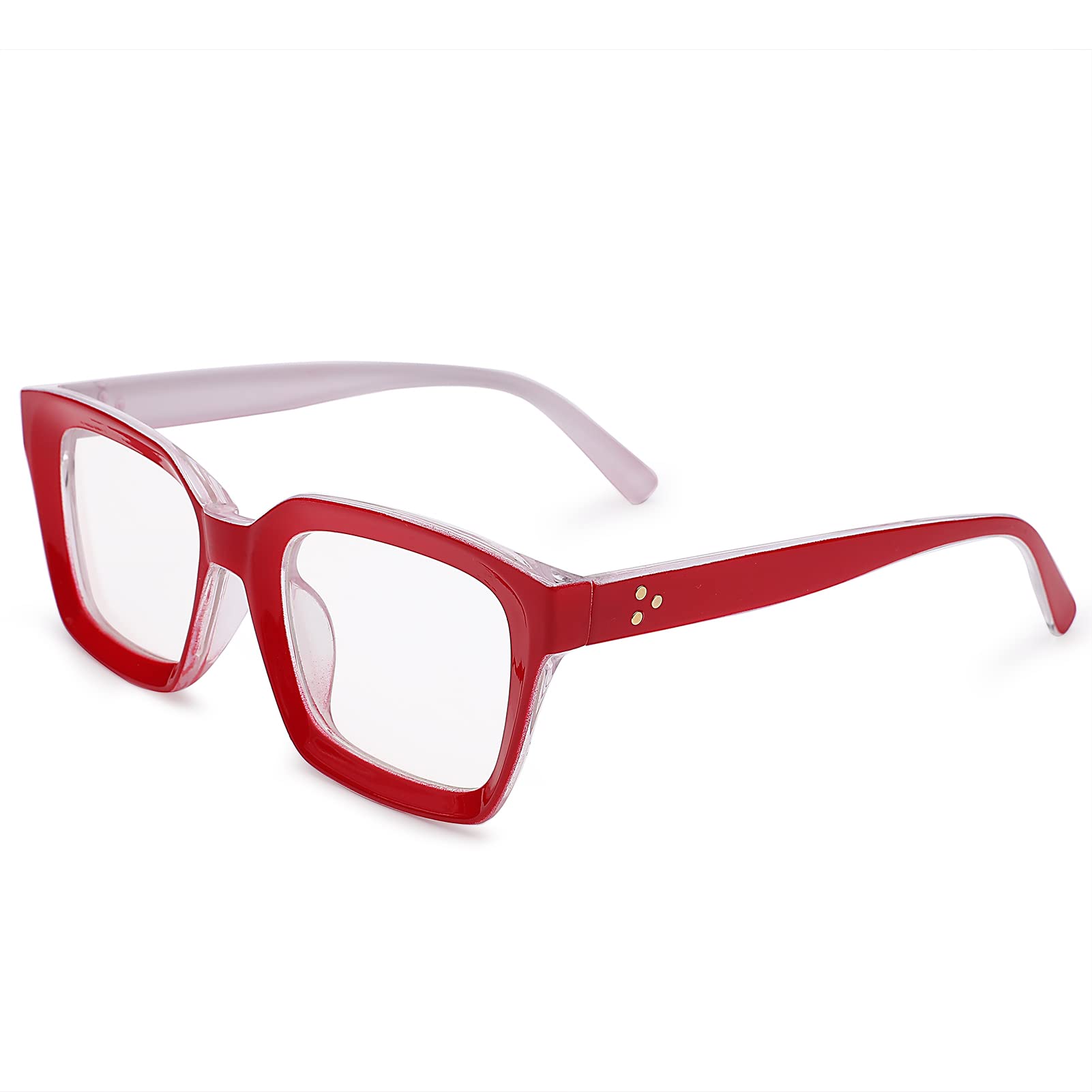 COASION Classic Non-prescription Clear Lens Eyeglasses for Women Thick Square Frame Eyewear