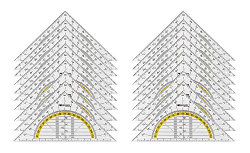 Westcott E-10130 00-I Geometriedreieck Kunststoff, 14 cm, 20 Stück,...