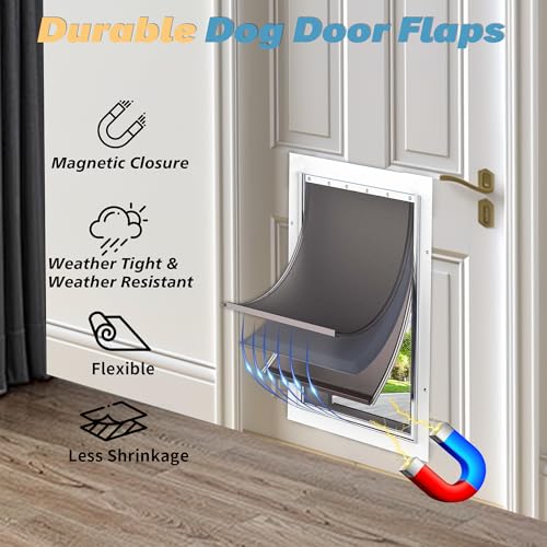 Ersatzklappe für Hundetür mit 3 Klappen, extra groß, mit Schrauben, für Extremwetter-Ersatzklappen, kompatibel mit PetSafe Freedom Doggie Türen, Ersatzklappen PAC11-11040, 33 x 61 cm