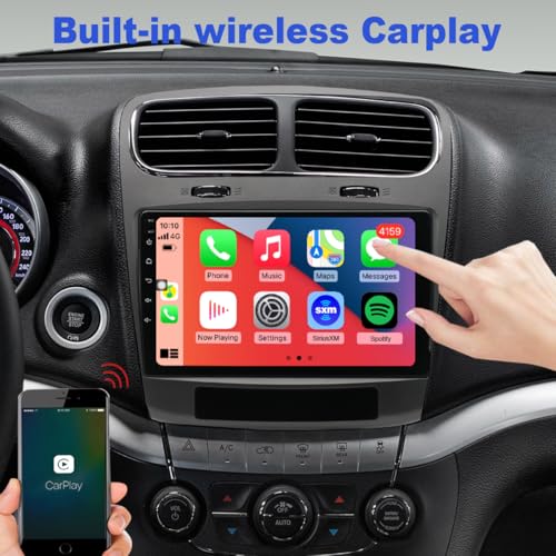 Radio con pantalla táctil QLED 9 pulgadas para Dodge Journey miniatura 4