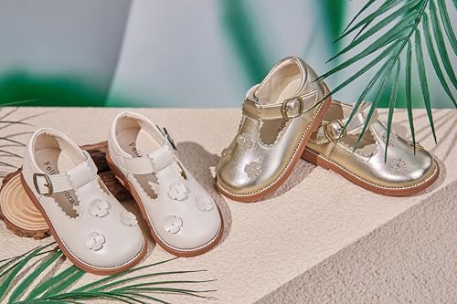 Image of Felix & Flora Toddler Girl Mary Jane Dress Shoes - School Oxford Flats for Girl Party Shoes.