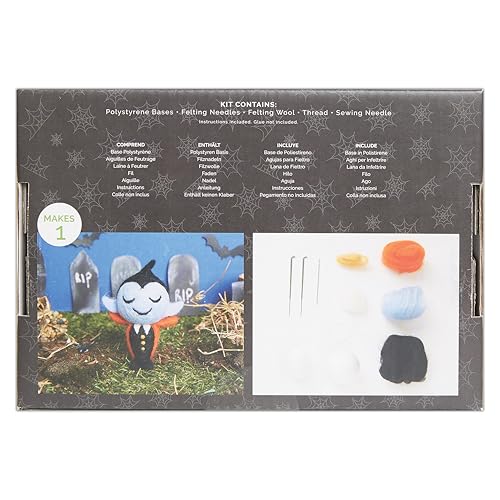 Simply Make Needle Felting Kit Halloween Vampire, Spooky, Including Wool, Needles, Tools, Beginners Craft Kits - Image 2