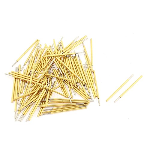 Image of uxcell P50J Spherical Tip Spring Loaded Test Probe Pin 16mm Length 100Pcs