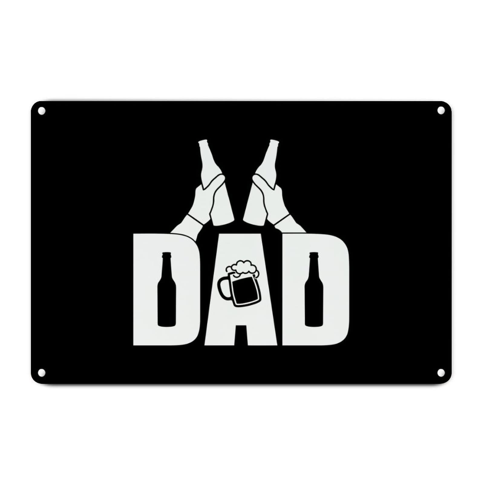 ENEDNATE Vintage Man Cave Aluminum Tin Metal Sign 8x12 Inch Dad Beer Retro Street Metal Signs for Indoor Outdoor Garden Patio Yard Cafe Pub Home Decor