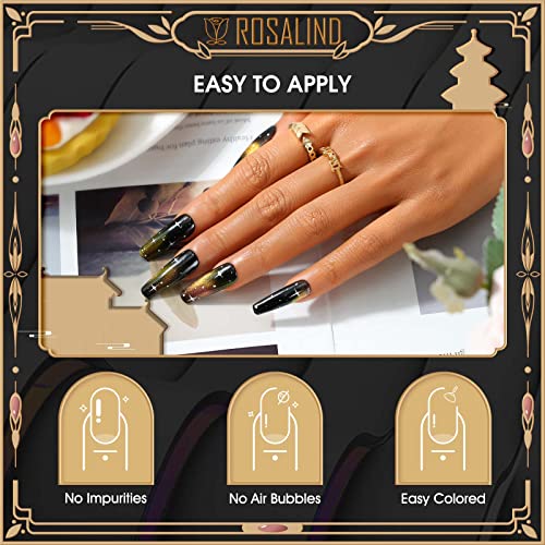 ROSALIND Esmalte Semipermanente Ojo Gato 6PCS Pintauñas Semipermanentes Negro Cat Eye Gel Magnético Kit Soak Off UV LED Esmalte Uñas con Bolígrafo Magnético Nail Art Manicure - imagen 5