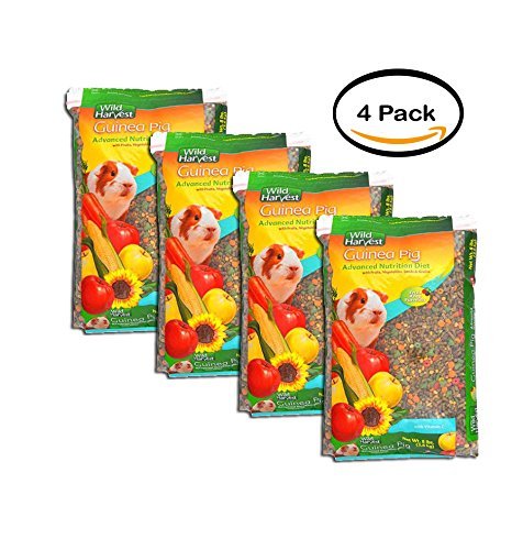Wild Harvest Pack of 4 Premium Advanced Nutrition Blend Guinea Pig Food, 8 lbs
