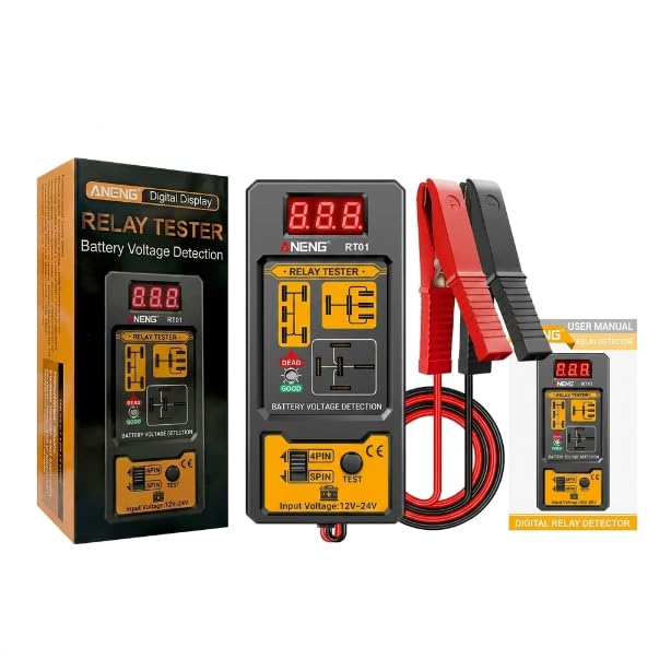 HOOBO 12V/24V Car Battery Tester & 4/5-Pin Relay Tester with LED Indicator, Universal Automotive Battery Analyzer & Diagnostic Troubleshooting Tool for Car, Truck, Motorcycle, Boat, RV-image-7