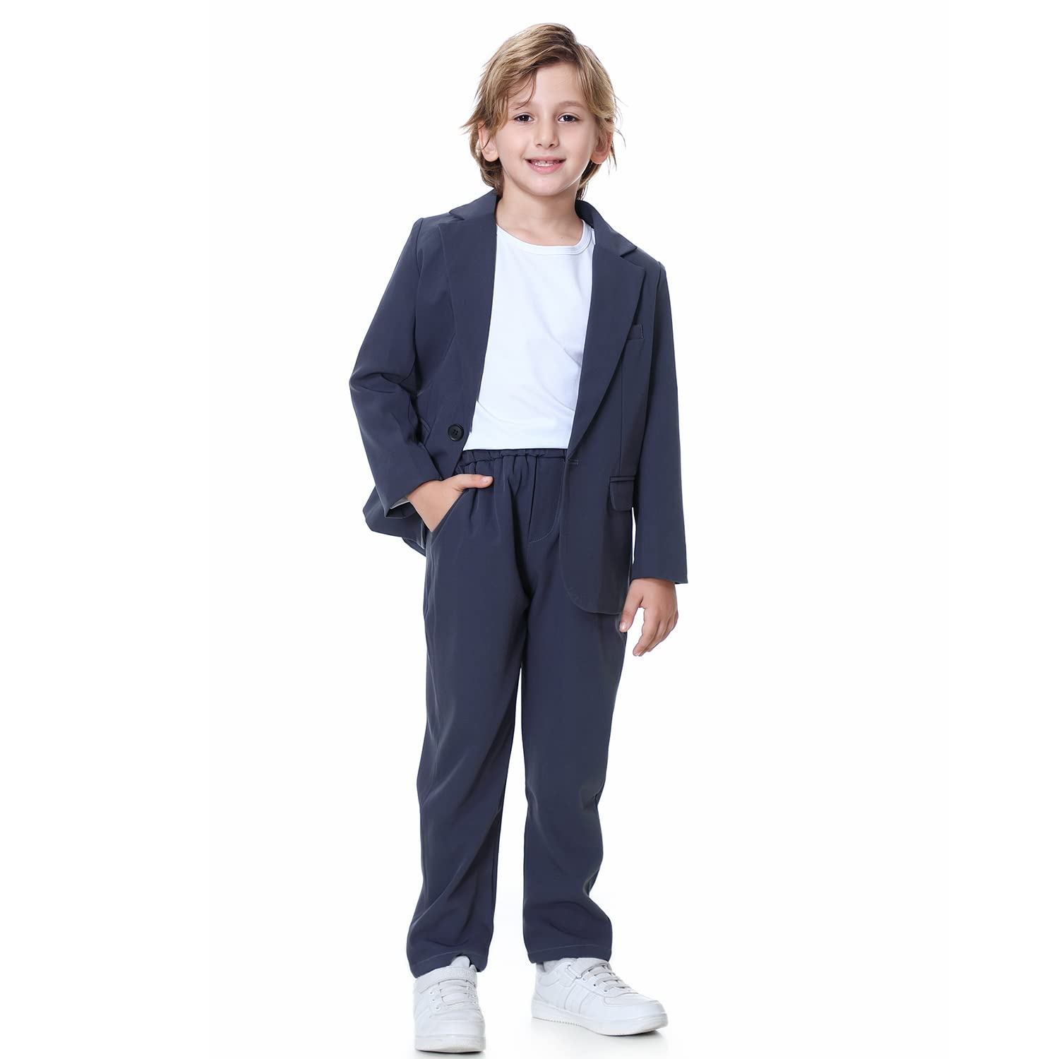 LOLANTA 2-teiliges Jungenanzug-Set, Kinderanzug mit Sakko und Hose, Freizeitkleidung oder Outfit für Blumenjungen bei Hochzeiten, 3–13 Jahre