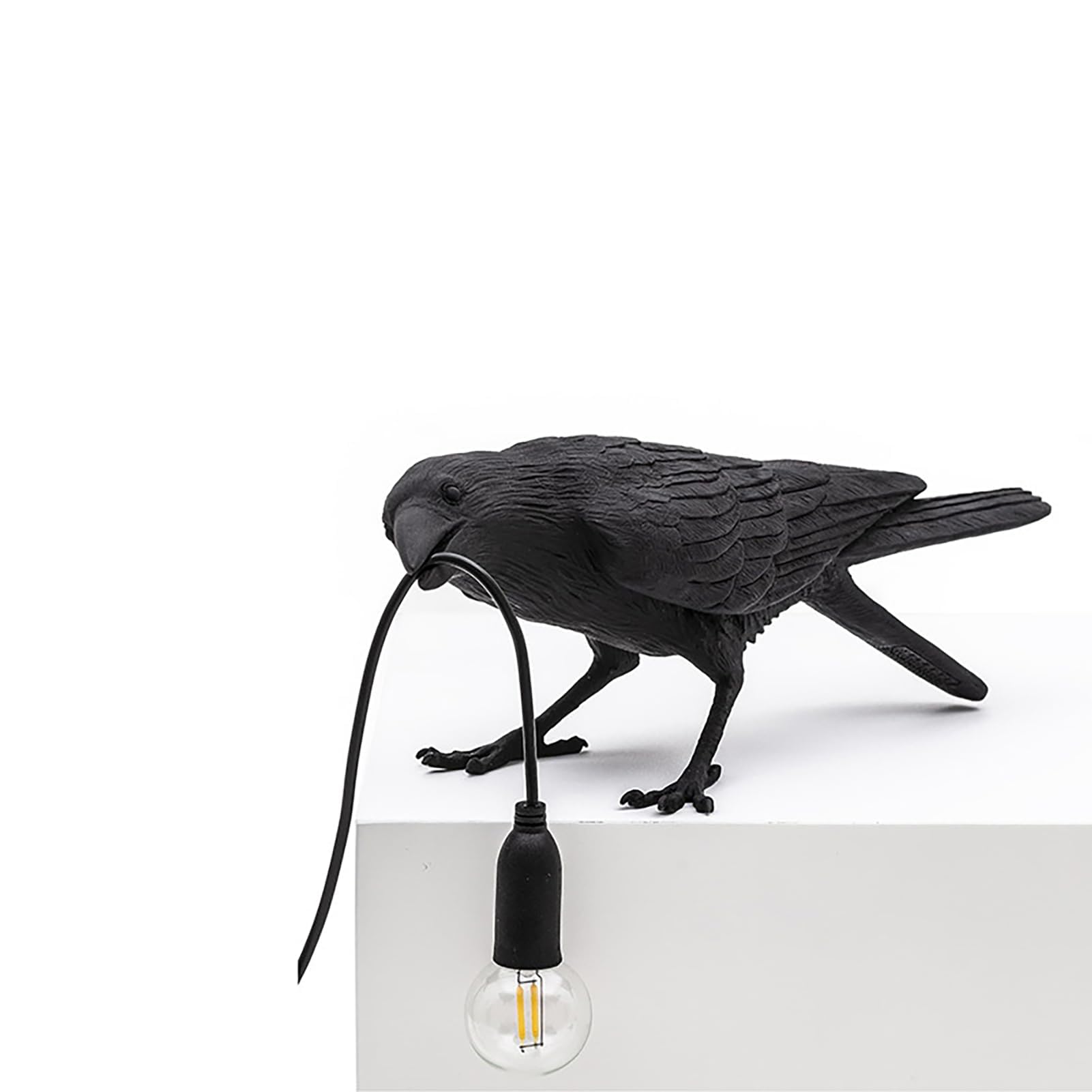 OLD CROW オールドクロウ　ディスプレイ　アンティーク　ライト Aooxida Raven Bird Lamp,Vintage Resin Crow Lamp with E14 Blub