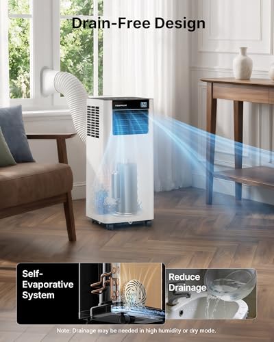 Image of 8,000 BTU Portable Air Conditioners with WIFI Enabled, Smart Air Conditioner Portable with APP /Voice /Remote Control, Portable AC unit with Cool, Fan, Dry, Sleep, 24H Timer, up to 350 Sq.ft.