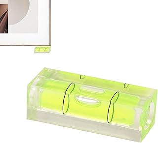 Horizontal Mini Level, Pocket Spirit Level, Abs Mini Bubble Spirit Levels, Precision Levels Measuring Tools for Balancing Frame, Mural, Picture Hanging, Turntable, Tripod, Camera and Phonograph