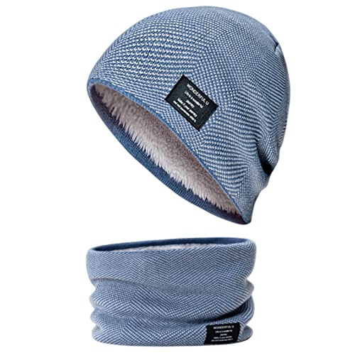 Mens-Winter-Premium-Beanie-Hats-Scarf-Set-Warm-Knit-Hats-Skull-Cap-Neck-Warmer-with-Super-Soft-Lined-Winter-Hat-Scarf-A-SetOne-Size