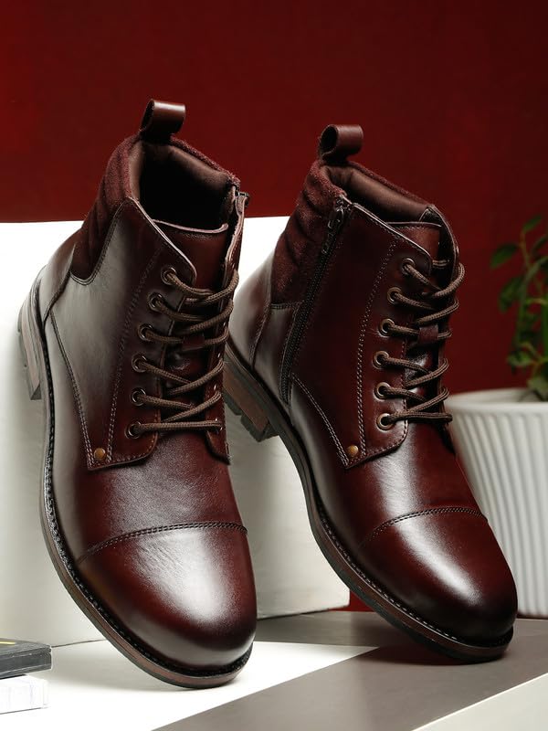 Image of TEAKWOOD LEATHERS LEATHER MEN BOOT