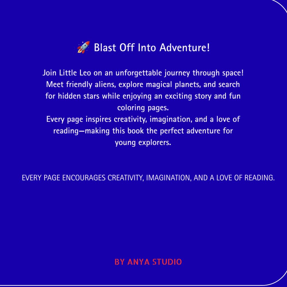 Little Leo's Space Adventure: A Color & Story Book (Little Leo Adventures)