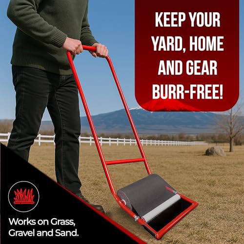 Original Sticker Burr Roller Remover Yard Tool Wide for Easy Yard Cleanup | Push Model 1.0 Burr & Sticker Removal | Effortless Goat Head Roller and Picker | 12" | Made in USA (Classic)