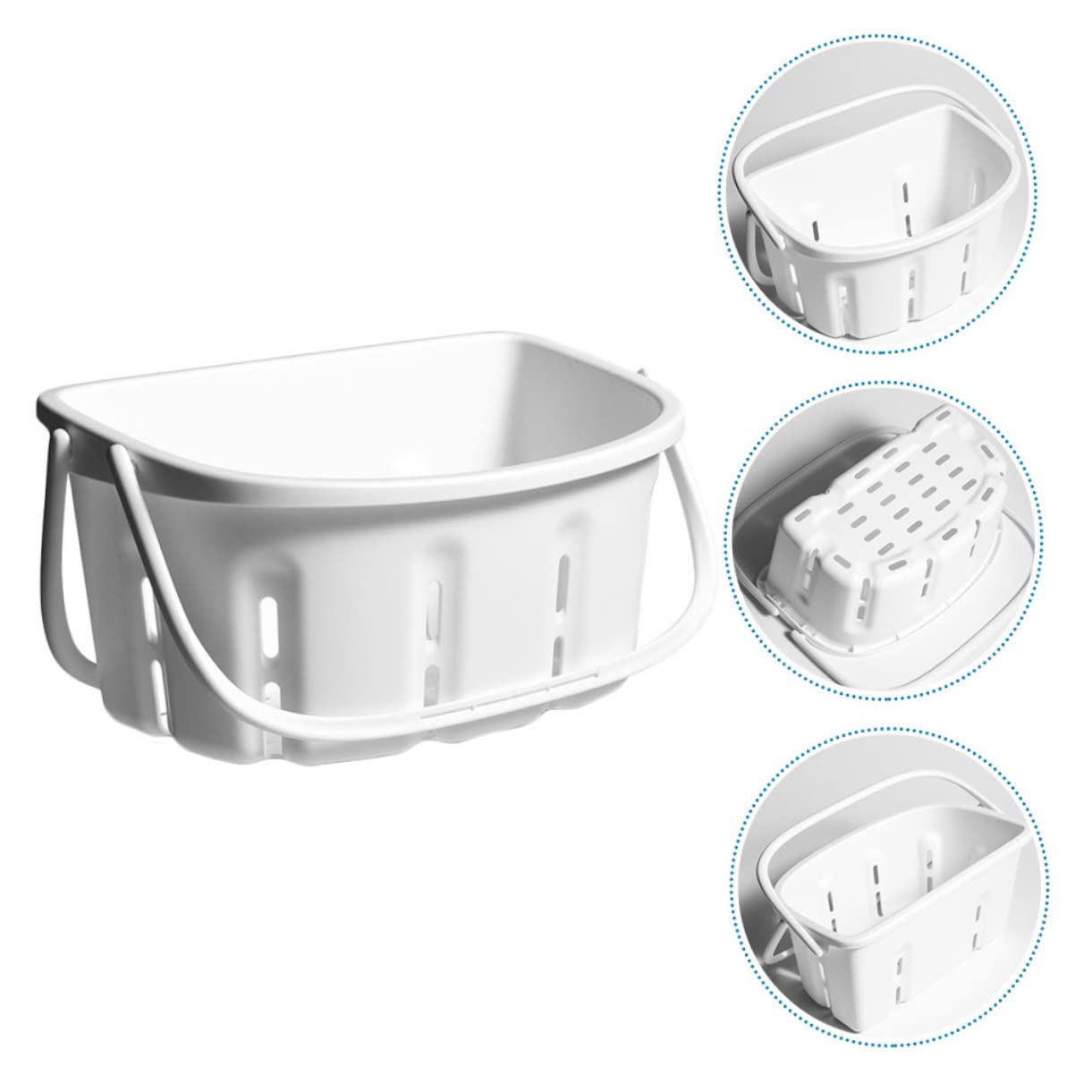 TINEASUR Towel Baskets for Bathroom Mesh Shower Hanging Sturdy Plastic Storage Organizer