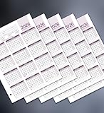 Attendance Calendar Employee Card Attendance Record Tracker 2026, Heavy 100lb Cardstock Paper 8.5 x 11 inches (Purple, 50 Sheets)