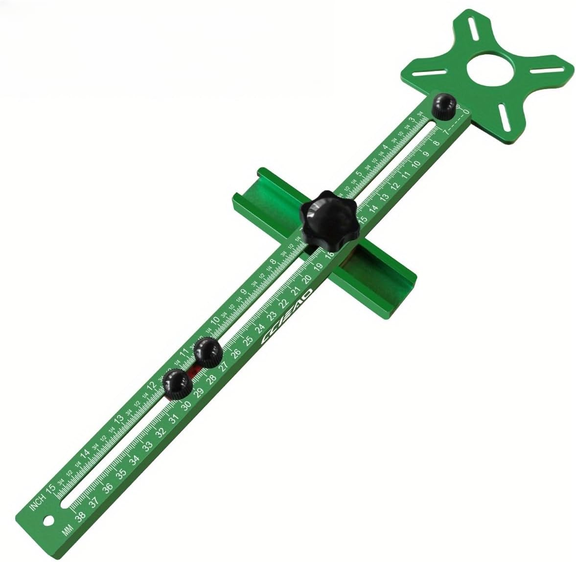 4 In 1 Router Milling Groove Bracket, Cabinet Hardware Jig Woodworking Cutting and Milling Tool with Adjustable Router Circle Cutting Guide for Accurate Hole Drilling (Without base)