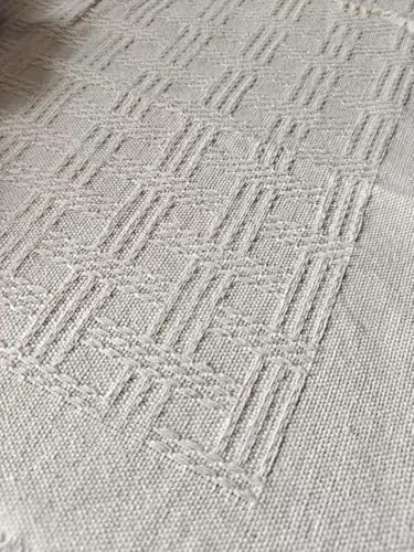 Table Cloth Rectangle Table 100% Thick Quality Cotton Table Cloth with Tassels, 71 x 51 Inches, Multiple Colors for Kitchen Dining Room Party Decor (Waffles) — view 4