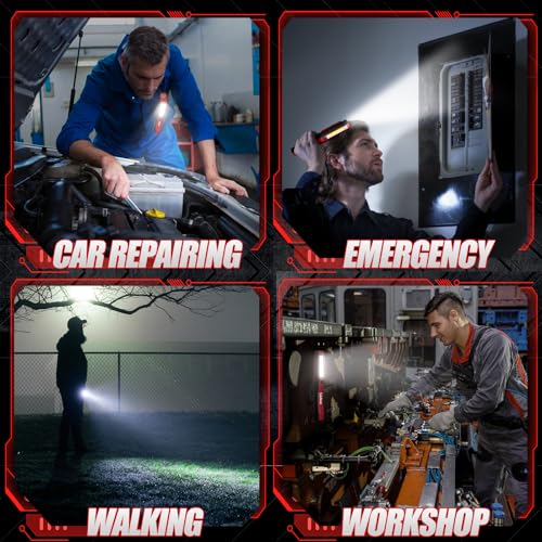 Linkax LED Torch Inspection Light 2 Pack, Birthday Gifts for Men Dad Granddad, Rechargeable Work Light Flashlight Pocket Torch with Magnetic Clip, Men Gifts for Workshop Car Emergency Power Cut 7 Linkax LED Torch Inspection Light 2 Pack, Birthday Gifts for Men Dad Granddad, Rechargeable Work Light Flashlight Pocket Torch with Magnetic Clip, Men Gifts for Workshop Car Emergency Power Cut - Image 7