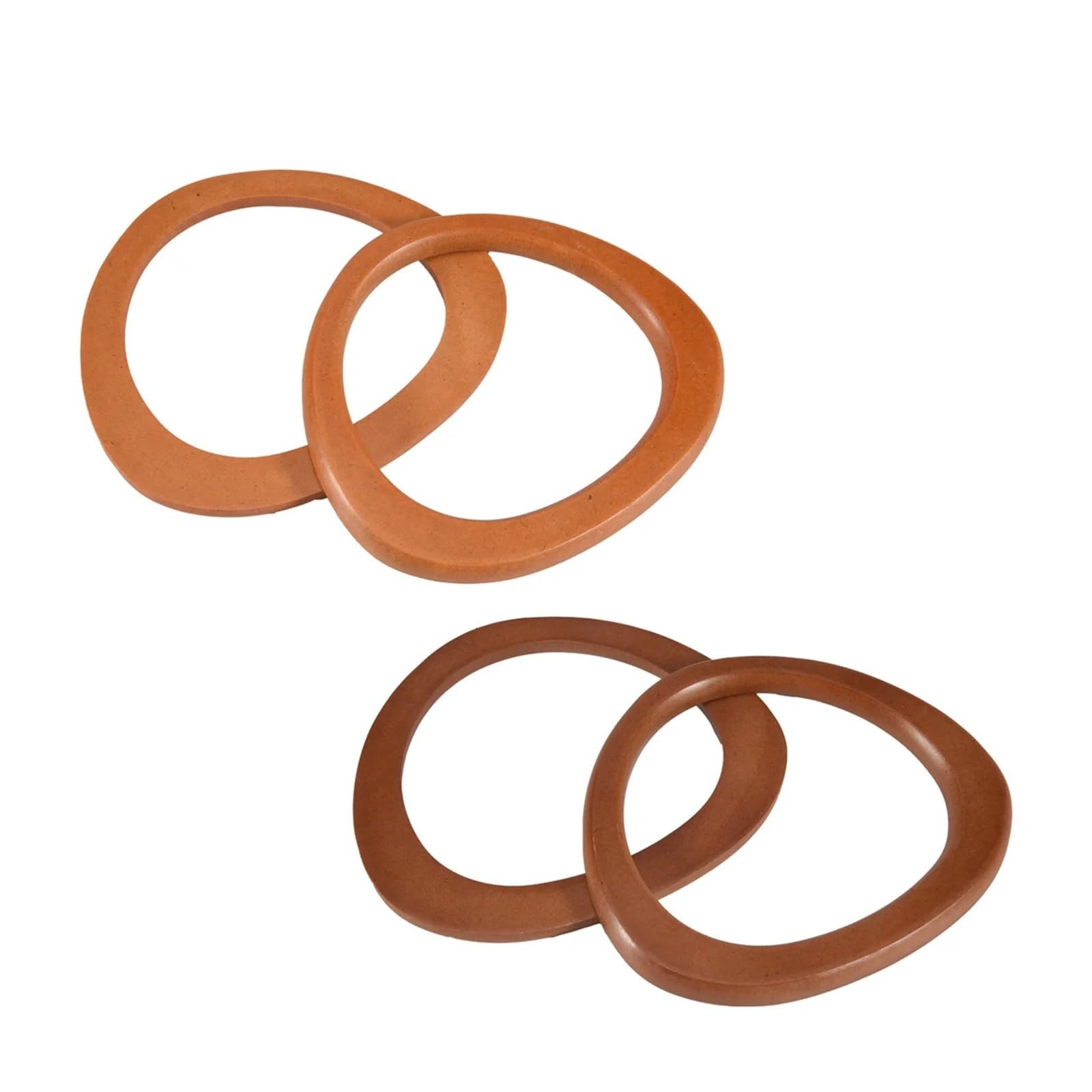 4 piezas mango de madera for bolso Para Bolsos | Herramienta circular con asas de madera for bolso de punto de ganchillo, bolso de playa, bolso de paja
