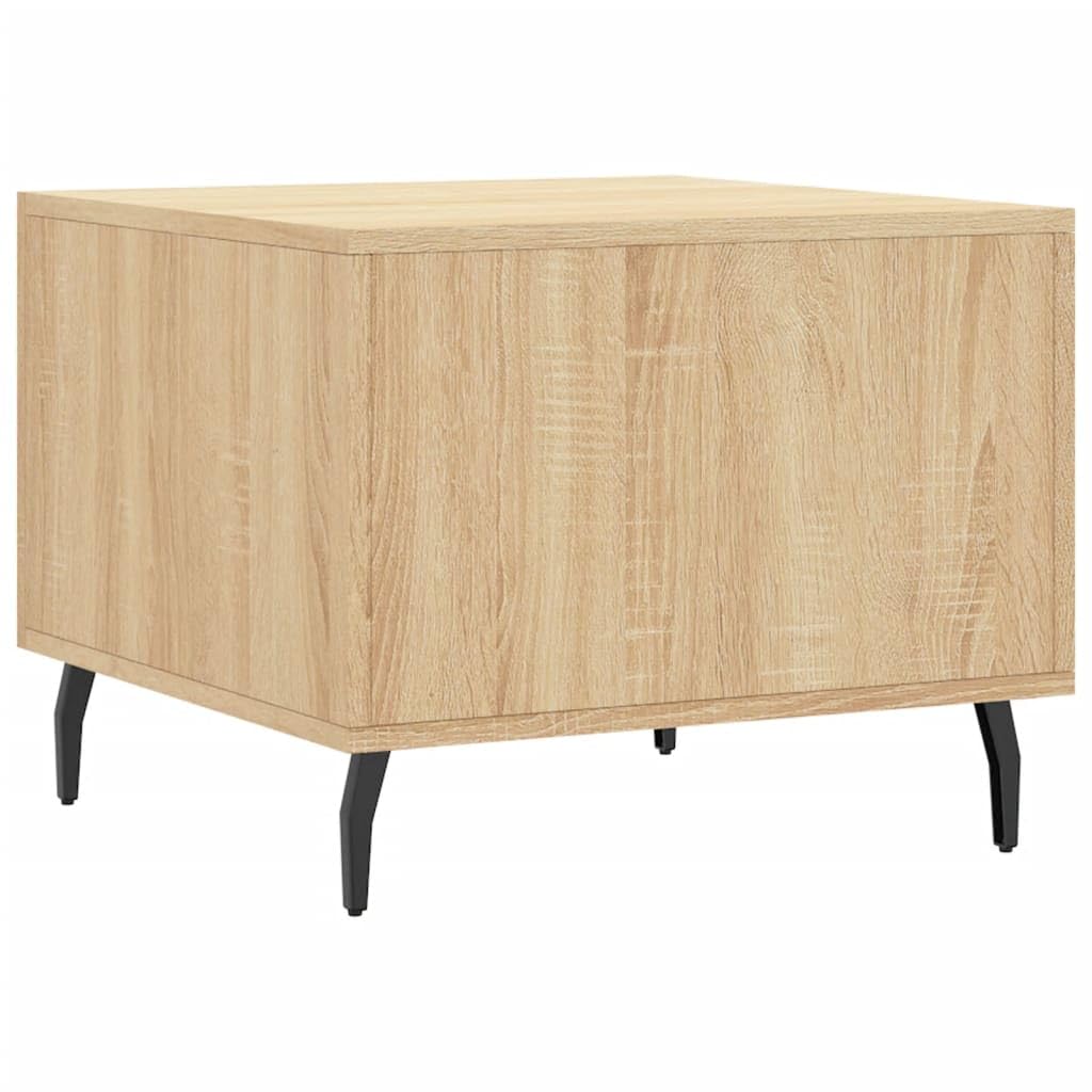 Homgoday Tavolino da caffè in rovere Sonoma, 50 x 50 x 40 cm, in legno ingegnerizzato, tavolino da tè per soggiorno, sala d'accoglienza degli ospiti, camera da letto e ufficio, tipo 7