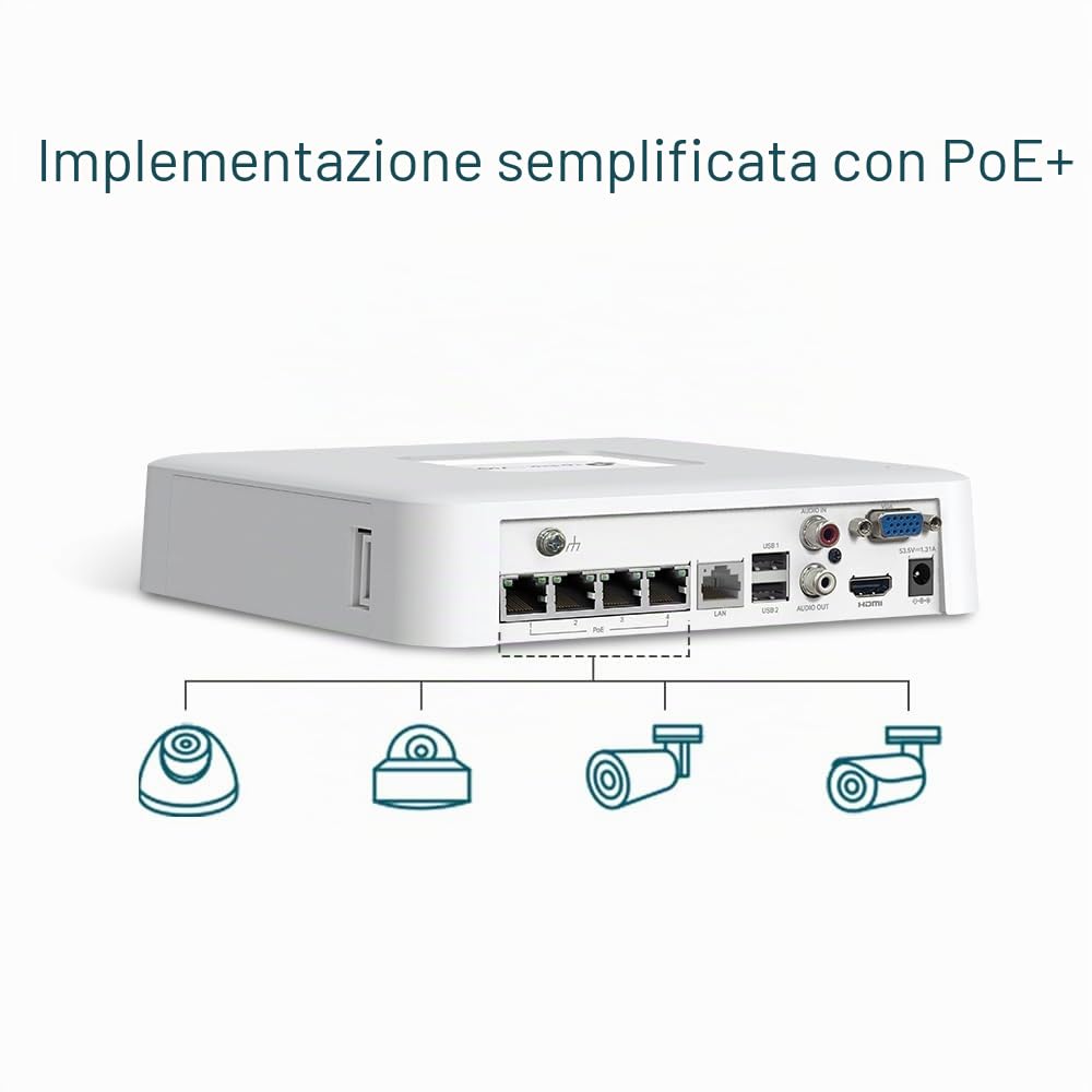 TP-Link Vigi Nvr1104H-4p V1 - Nvr - 4 Canali
