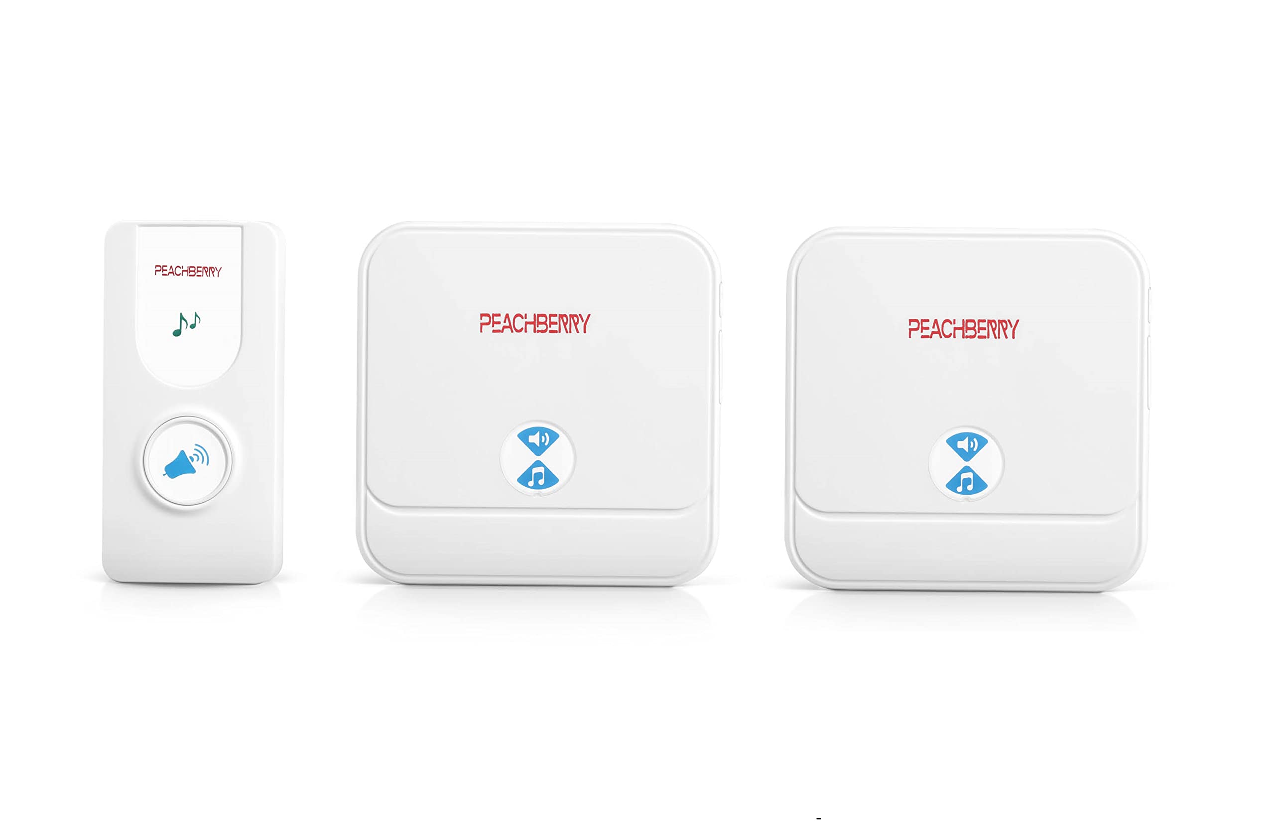 PEACHBERRY Long Range Wireless Remote Door Bell Operating Range Upto 25 Meter Open Air Calling Bell 2 Receiver 1 Transmitter, Wireless Door Chime for Use Remote Bell/Office Bell/Household (B08VHYXLYC) Amazon Price History, Amazon Price Tracker