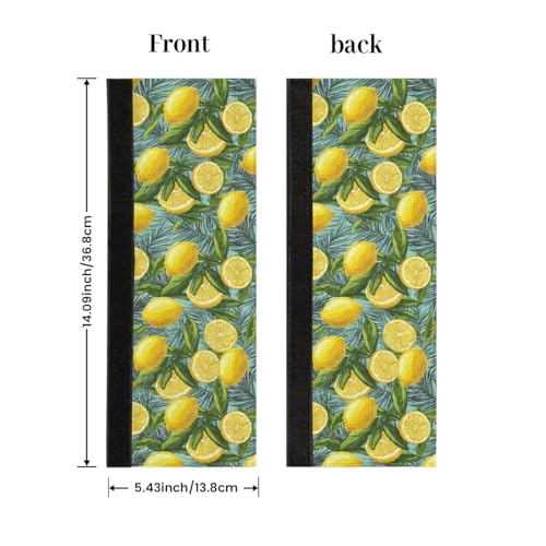 Image of Pardick Refrigerator Door Handle Covers Set of 2, Lemon Flowers Fridge Handle Covers Appliance Handle Covers Protector for Microwave Oven Stove Dishwasher, Keep Your Kitchen Appliance Clean