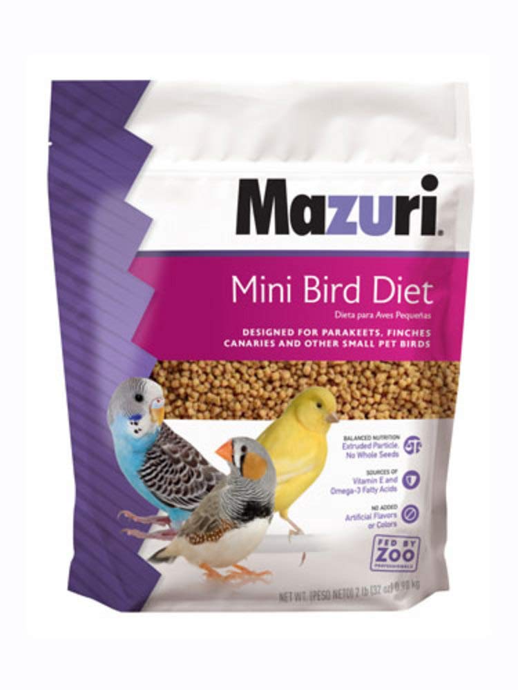 Nutritionally Complete Food for Mini Birds | 2 Pound (2 lb.) Bag