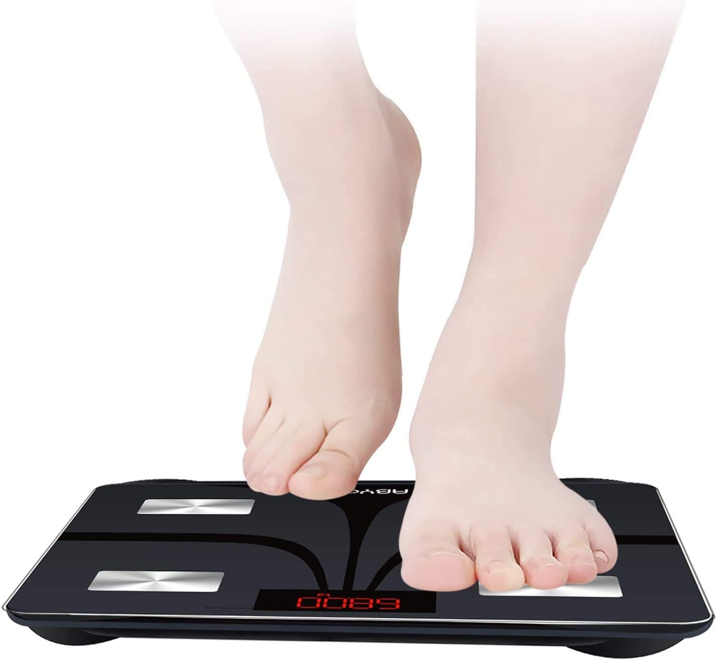 ABYON Bluetooth Smart Bathroom Scales for Body Weight Digital Body Fat Scale,Auto Monitor Body Weight,Fat,BMI,Water, BMR, Muscle Mass with Smartphone APP,Fitness Health Scale : Health & Household