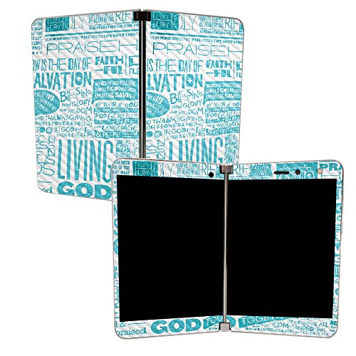 Image of MightySkins Carbon Fiber Skin for Microsoft Surface Duo - Faith | Protective, Durable Textured Carbon Fiber Finish | Easy to Apply, Remove, and Change Styles | Made in The USA