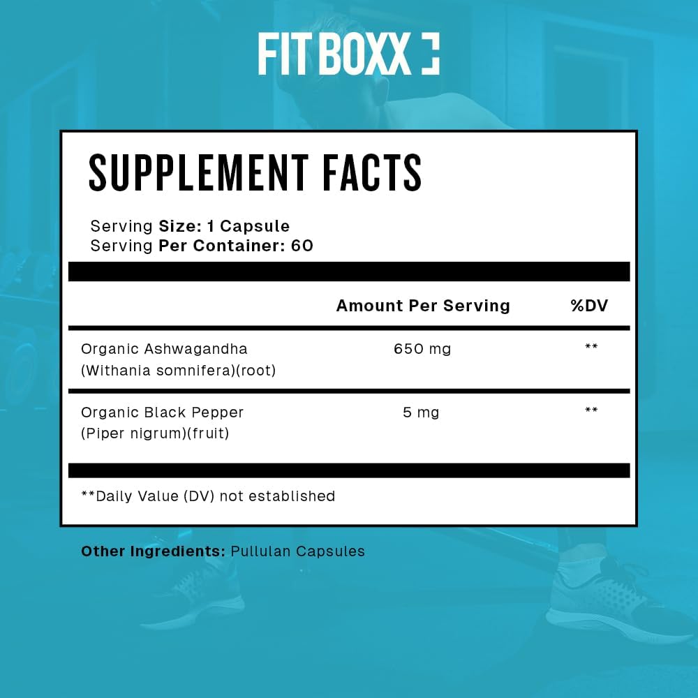 SteadyState Calm | Pure Ashwagandha Supplements 650mg with Bioperine – Natural Adaptogen Capsules to Support Stress Relief & Mood Balance – Vegan, Non-GMO, Gluten Free – 60 Capsules - Image 3