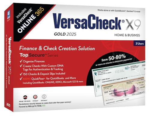 Image of VersaCheck X9 Gold 2025 - 3 Users + VersaCheck ONLINE Gold 1yr Sub Bundle