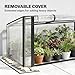 Outsunny Raised Garden Bed with Flip-Up Greenhouse Cover, Metal Elevated Garden Bed with Legs and Drainage Hole, Outdoor Raised Planter Box for Vegetables Herbs Flowers, 39.4