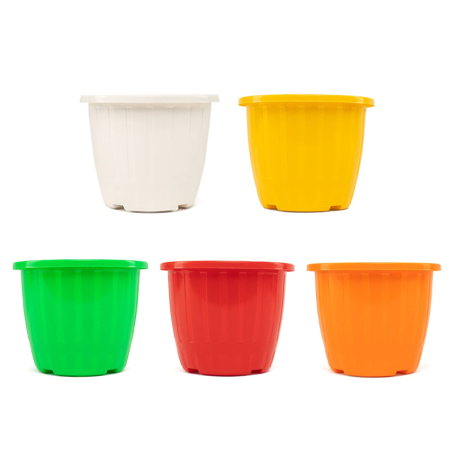 TrustBasket Line Pot 5 inch Table Top Planter Pot (Pack of 5) | Heavy Duty Plastic Indoor and Outdoor Planter for Home Decor. (B0BRVKPNLP) Amazon Price History, Amazon Price Tracker
