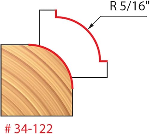 Miniatura 2 de Broca para redondeo en rebajadora 34-100 de Freud, 116pulgada de radios y vástago de 14pulgada