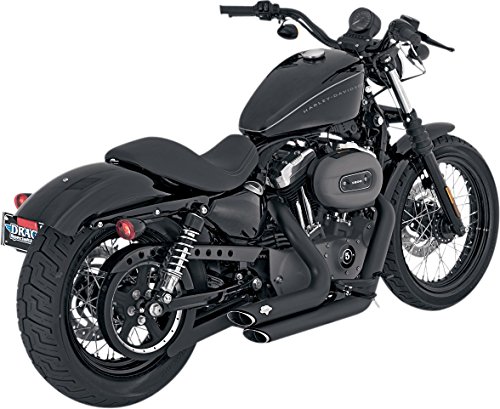 Vance & Hines Shortshots Staggered neri per Harley Davidson Sportster 04-13