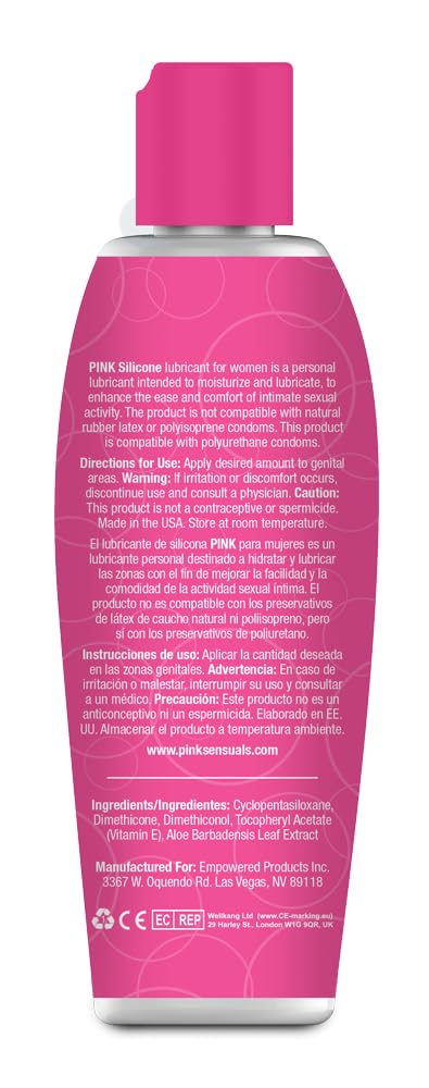 Amazon.com: Pink Silicone Lube - Silicone Based Liquid Personal Lubricant  for Women