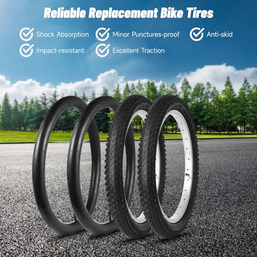18/20 inch Bike Tire,2 Pack 18×2.125“/20×2.125” Bike