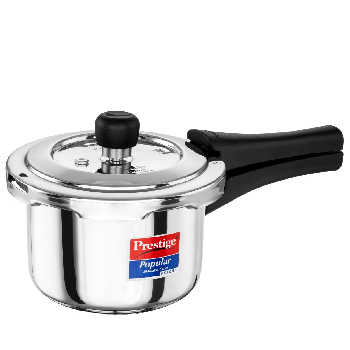 Prestige Svachh Popular Spillage Control Stainless Steel Pressure Cooker, 1.5 L (Silver)