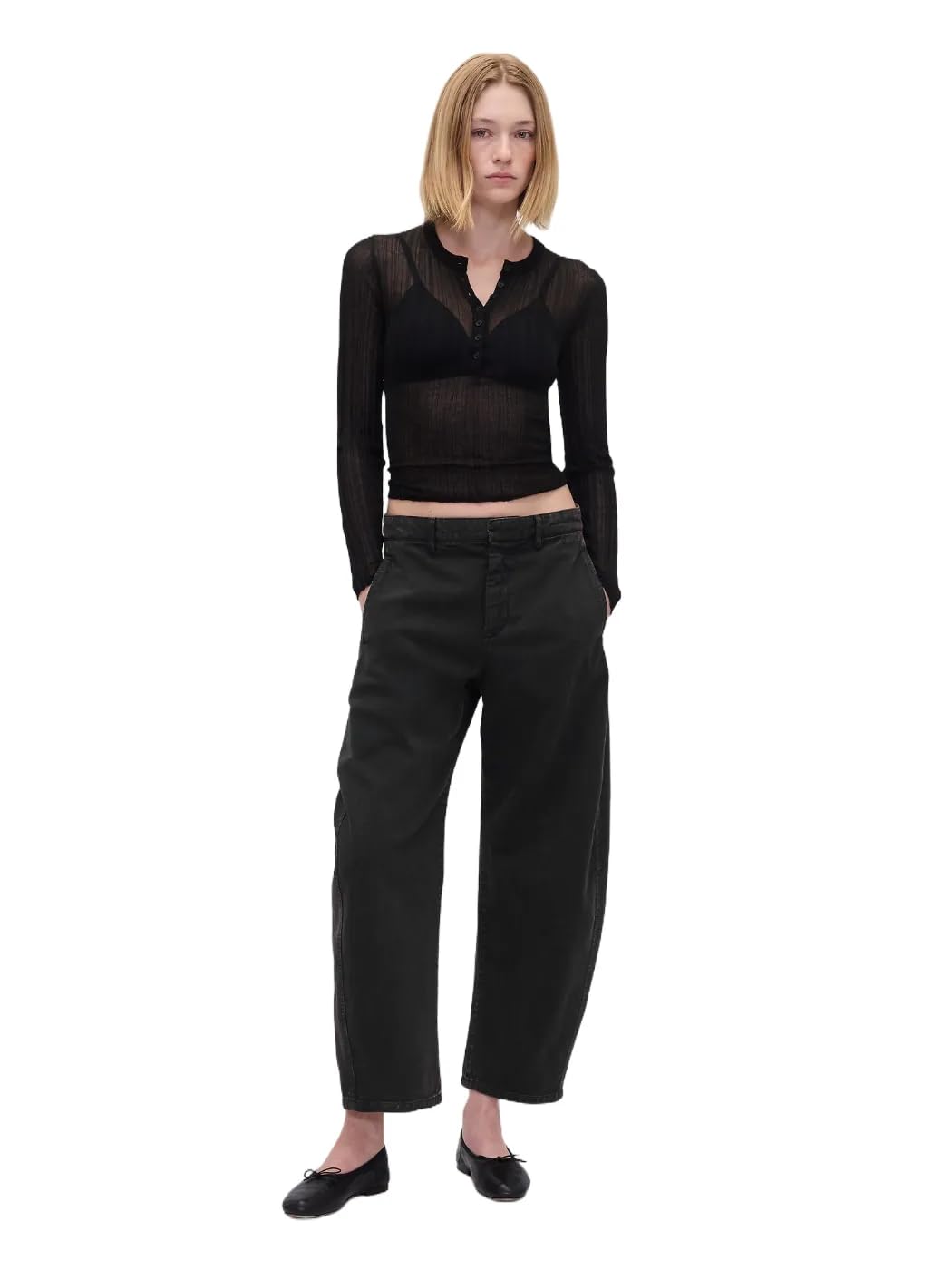 

                                                    GAP Womens Barrel Khaki Black 1 4