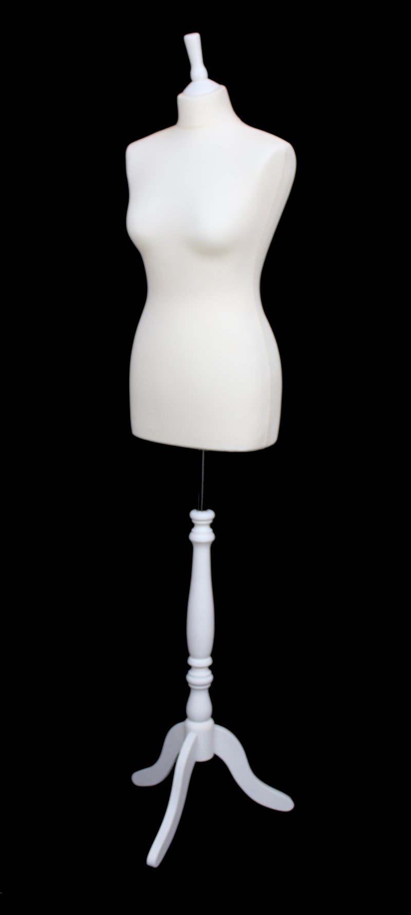 Deluxe Taglia 12 Donna Prova Abiti manichino da Sarto Busto manichino Crema Jersey Bianco Legno treppiede