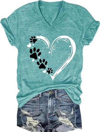 Womens Vintage Flowers V Neck Shirt Boho Floral Wildflowers Graphic Tee