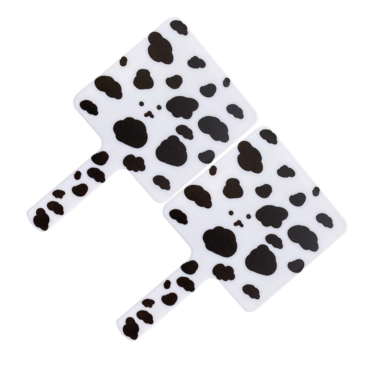 BESTYASH Portable Makeup Mirror with Cow Pattern Foldable Beauty Mirror with Handle for On-The-go