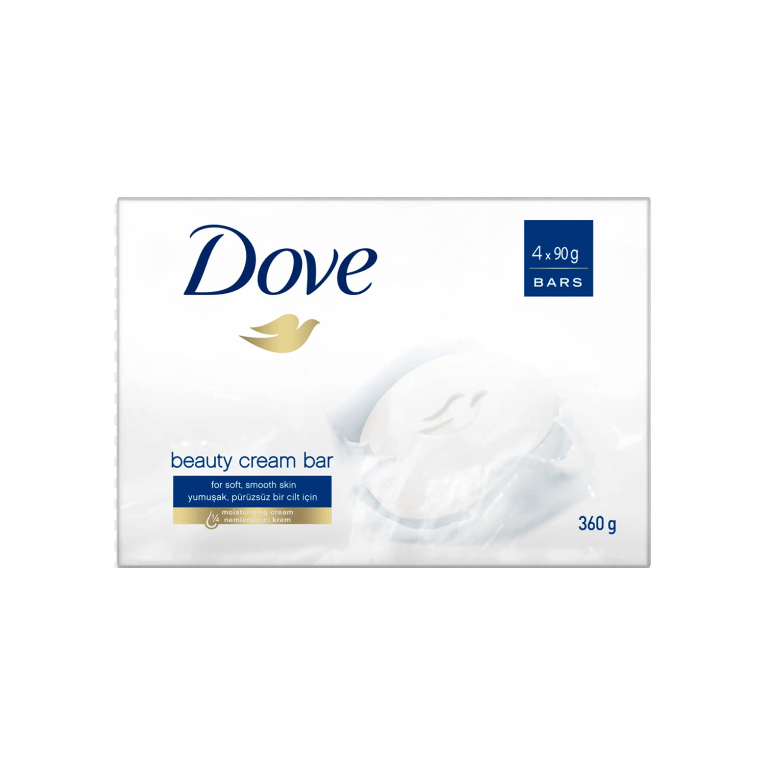 Dove Beauty Cream Bar Katı Güzellik Sabunu Original Nemlendirici Etkili, 4x90 g