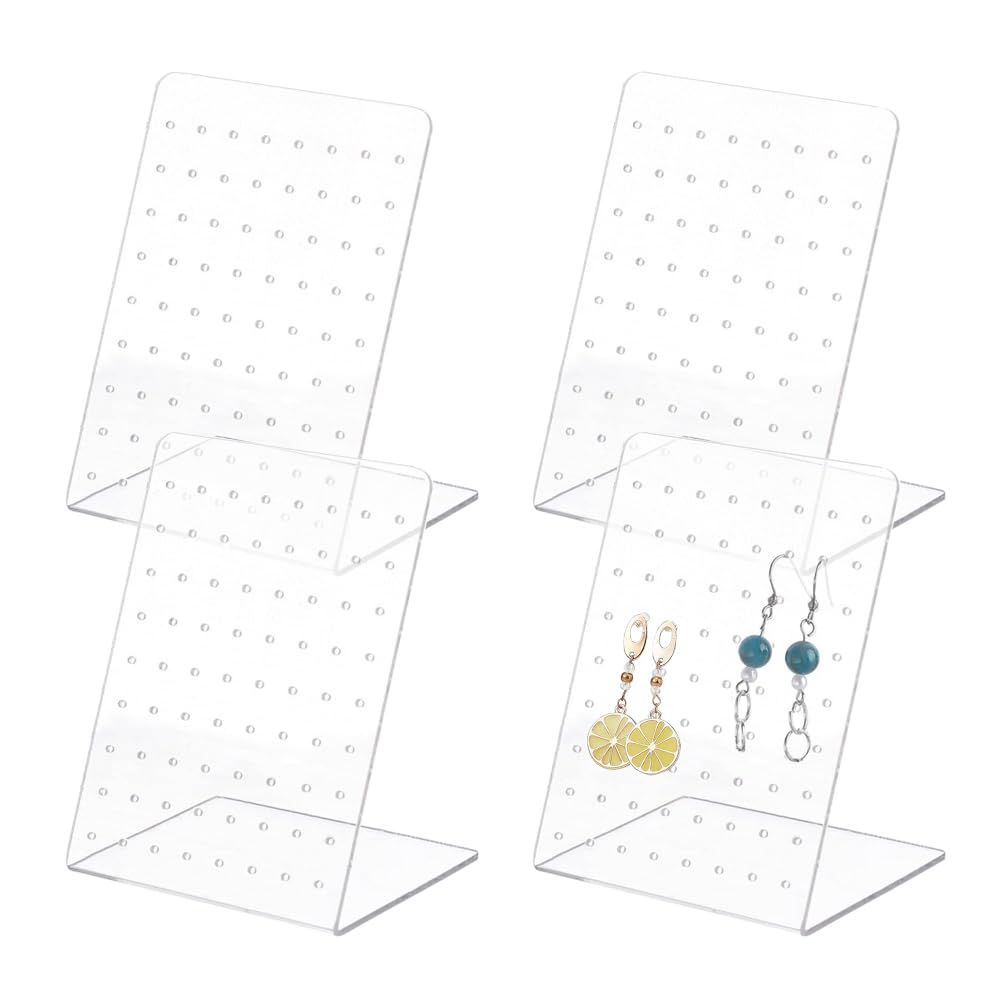 Lot De 6 Supports Acrylique Transparents Pour Présentation De Boucles D'oreilles - Rangement Compact Pour Bijoux, Boutique