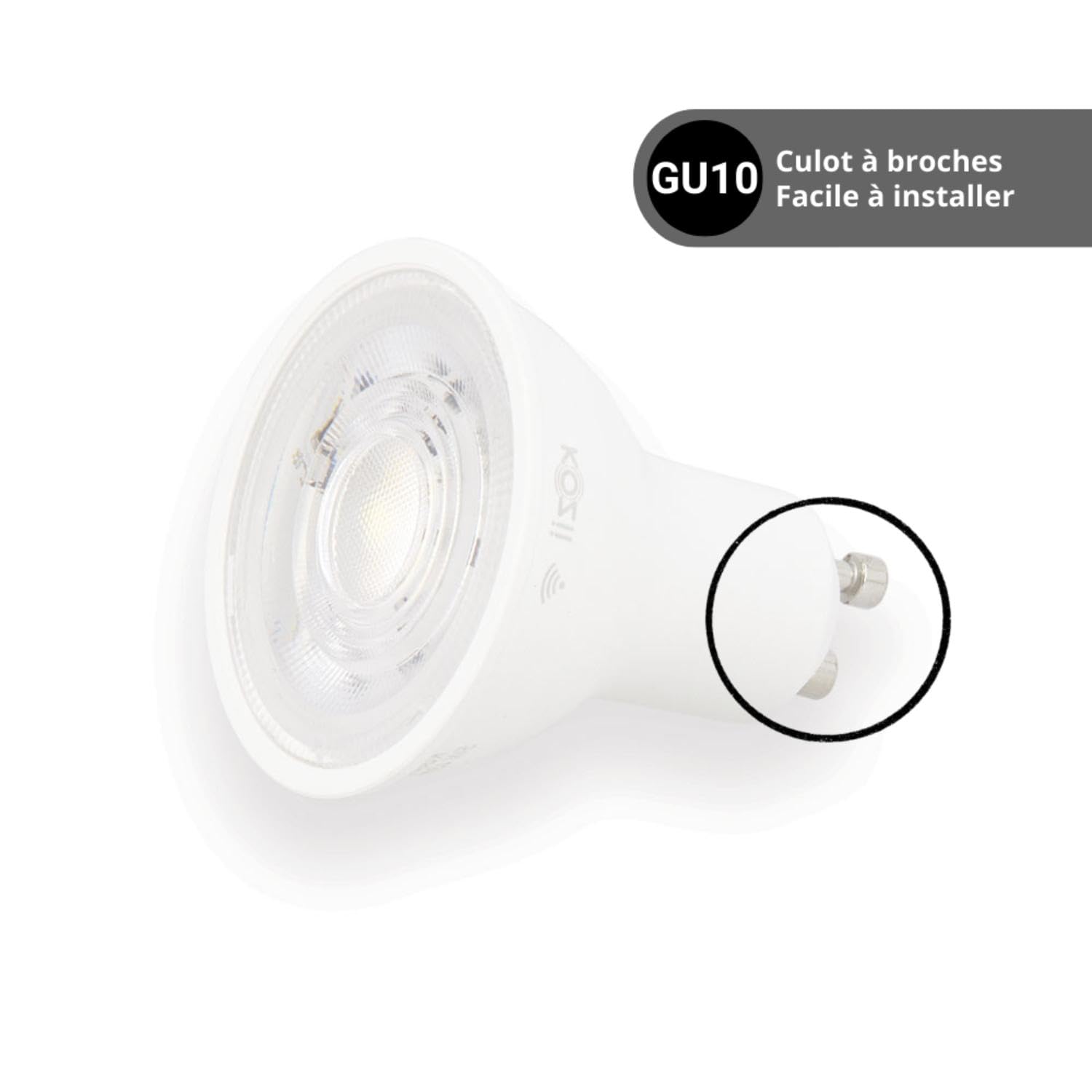 Xanlite Kozi GU10 LED-Leuchtmittel – Dimmbar, Farbwechselnd, Smart Mit Alexa & Google Home