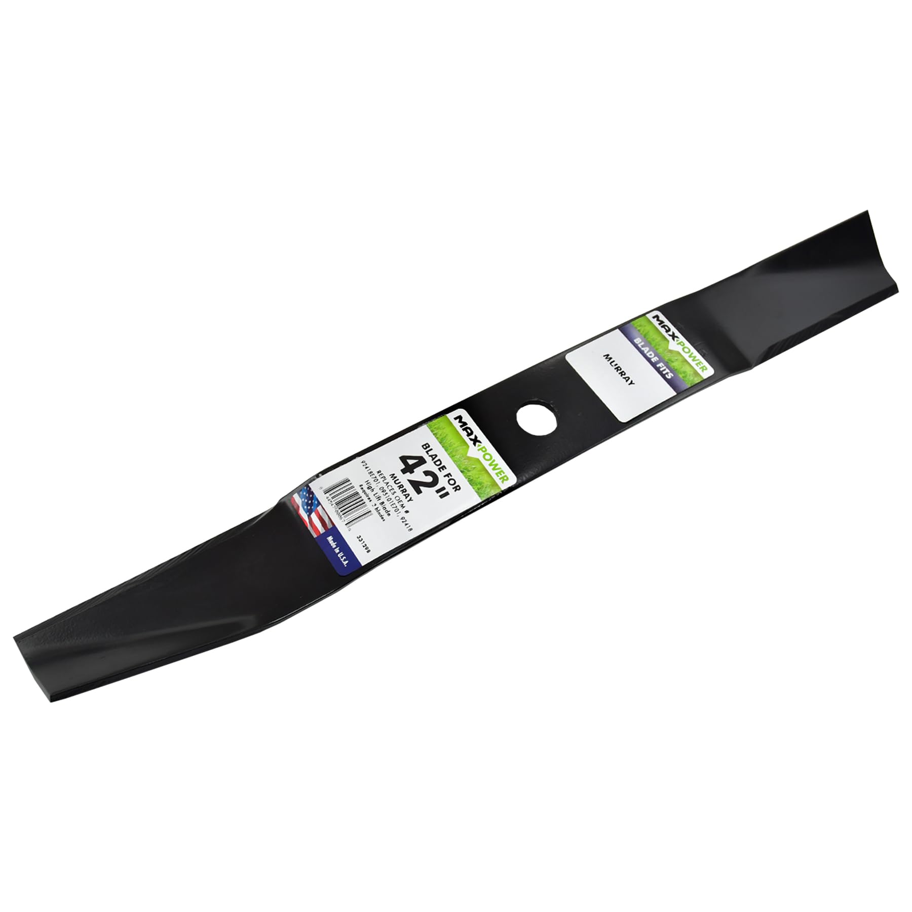 MAXPOWER 331298S - Cuchilla de cortacésped para Corte de elevación Alta de 42 Pulgadas Murray reemplaza OEM # 92418E701 y 095101E701